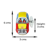 Classic & Iconic Vintage Tin Metal Toys (Pack of 4) Steam toy Tin Boat, Tin Clicker,Tin Finger Spinning Top & Vintage Metal Windup up Car | return gift option