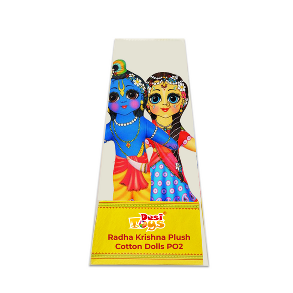 Radha Krishna Plush Cotton Washable Dolls Pack Of 2