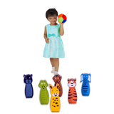 2 in 1 Bowling Cum Ring Toss Game - Jungle Bowling Game | Wooden Toys | 3 Years +
