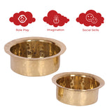 Miniature Vessel Set of 2 | Brass Toys | Collectible Pretend Play Set