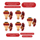 (Pack of 5) Spinning Tops | Wooden Lattu Bhawara | 6 Years +