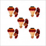 (Pack of 5) Spinning Tops | Wooden Lattu Bhawara | 6 Years +
