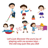 Desi Khel Pack of 5 Gift Set | Wooden & Tin Toys | Collectible Play Set | Return Gifts