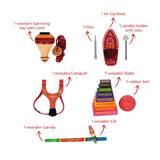 Desi Khel Pack of 5 Gift Set | Wooden & Tin Toys | Collectible Play Set | Return Gifts