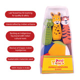 2 in 1 Bowling Cum Ring Toss Game - Jungle Bowling Game | Wooden Toys | 3 Years +