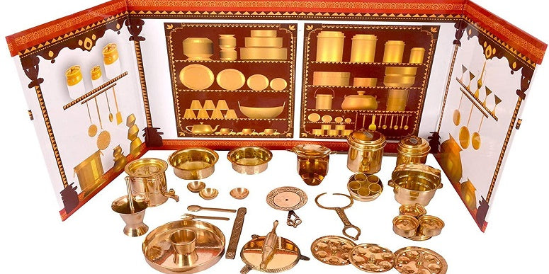 Here's why it's a Good Idea for Gifting a Collectible Miniature Brass Kitchen Playset