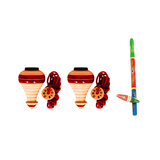 Spinning Tops/Lattu PO2 & Gilli Danda Combo | Wooden Toys | 8 Years +