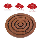 (Pack of 10) Bada Bhool Bhulaiyaa | Wooden Swirl Ball in Maze Puzzle Labyrinth | 5 Year +