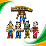 Ramayana Plush Doll Set | Cotton Soft Toys | Collectible Play Set | Washable Soft Cotton Toys for Kids | Festive Gift Set | Cultural toys for kids Made in India toys Republic Day