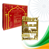 Royal Kitchen Set Gift Pack | Brass Pretend Play Kitchen Set | Collectible Pretend Playset or Return Gift | Festive Gift | Cultural toys for kids Republic Day Sale