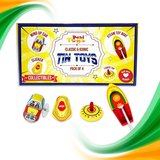 Classic & Iconic Vintage Tin Metal Toys (Pack of 4) Steam toy Tin Boat, Tin Clicker,Tin Finger Spinning Top & Vintage Metal Windup up Car | Return Gift Option | Festive Gift | Best Indian nostalgic toys for Republic Day gifting