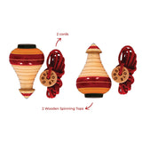 Spinning Tops/Lattu PO2 & Catapult/Gulel Combo | Wooden Toys | Collectible