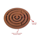 (Pack of 10) Bada Bhool Bhulaiyaa | Wooden Swirl Ball in Maze Puzzle Labyrinth | 5 Year +