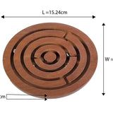 (Pack of 10) Bada Bhool Bhulaiyaa | Wooden Swirl Ball in Maze Puzzle Labyrinth | 5 Year +