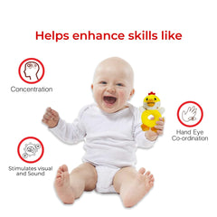Chick Ring Rattle Soft Toy | Cotton | 3 Months+