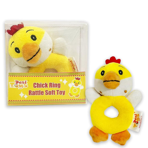 Chick Ring Rattle Soft Toy | Cotton | 3 Months+