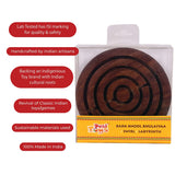 (Pack of 10) Bada Bhool Bhulaiyaa | Wooden Swirl Ball in Maze Puzzle Labyrinth | 5 Year +