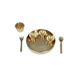 Miniature Plate | Brass Thali | Collectible Pretend Play Set