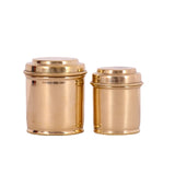 (Pack of 2) Miniature Ubhe Dabbe | Brass | Collectible Pretend Playset