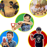 Desi Khel Pack of 5 | Wooden & Tin Toys | Collectible