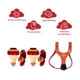 Spinning Tops/Lattu PO2 & Catapult/Gulel Combo | Wooden Toys | Collectible
