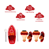 Steam Toy Boat & Spinning Tops/Lattu PO2 Combo | Wooden & Tin Toys | Collectible
