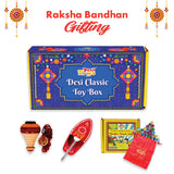 (Combo of 3) Raksha Bandhan Gift Set Classic Vintage Toys Festival Gift Box | Wooden Tin Toys | Collectible Return Gifts