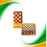 Handcrafted Foldable Magnetic Chess Board Set | Buddhibal Wooden Satranj 7 inches | 6 Years + | Heritage board games made in India