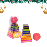 Lagori Game Set | Seven Stones Wooden Pittu Game | 8+ Years |  Festival & Christmas Gift | Ideal Return Gift Pack