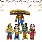 Ramayana Plush Doll Set | Cotton Soft Toys | Collectible Play Set | Washable Soft Cotton Toys for Kids | Festive Gift Set & Christmas Gift Set
