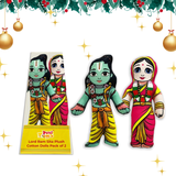 (Pack of 2) Lord Ram Sita Plush | Cotton Dolls Soft Toys | Collectible Play Set | Festival & Christmas Gift | Ideal Return Gift Pack