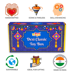 (Combo of 3) Classic Vintage Toys Festival Gift Box | Wooden Tin | Collectible