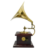Miniature Vintage Gramophone | Brass | Collectible