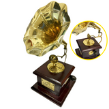 Miniature Vintage Gramophone | Brass | Collectible
