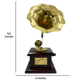 Miniature Vintage Gramophone | Brass | Collectible