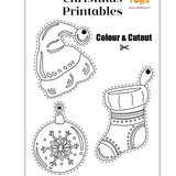 Colour & Cutout - Christmas Printables - Activity Sheet