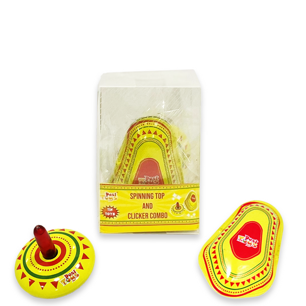 Combo of Spinning Top & Clicker | Tin | Collectible