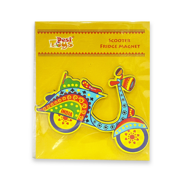 Scooter Fridge Magnet |Made in MDF|3 x 2.3 inches size| Indian Inspired Design |Souvenir| Ideal for gifting