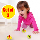 (Set of 3) Tin Spinning Tops | Tin | 4+ Years