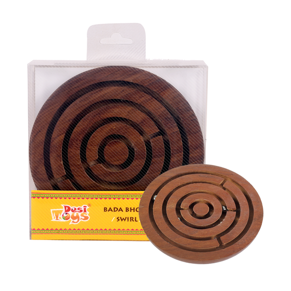 Bada Bhool Bhulaiya/ Swirl/ Labyrinth Board Game Wooden Puzzle