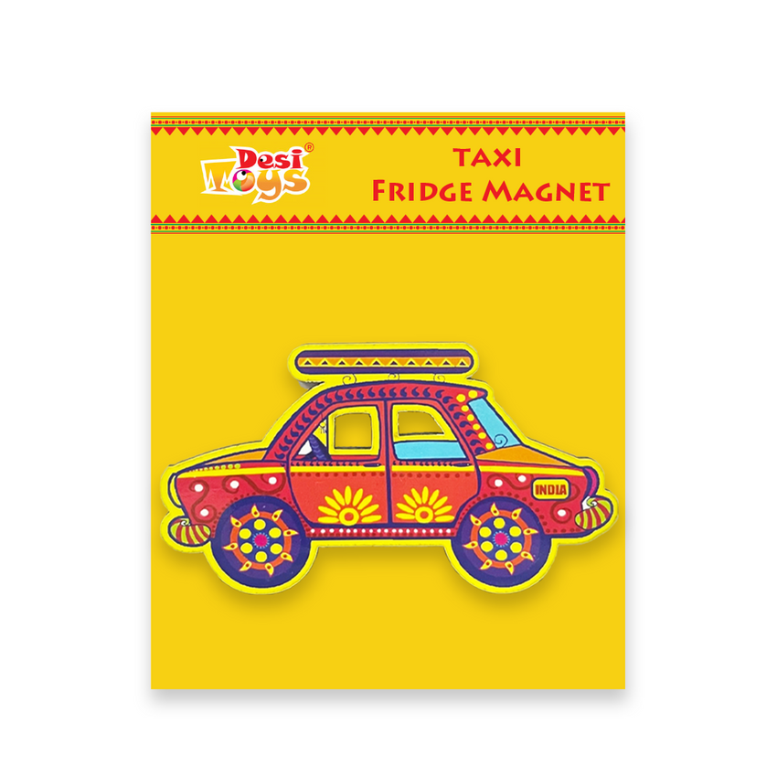 Taxi Fridge Magnet | Made in MDF | Collectible