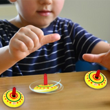 (Set of 3) Tin Spinning Tops | Tin | 4+ Years