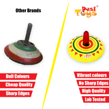 (Set of 3) Tin Spinning Tops | Tin | 4+ Years