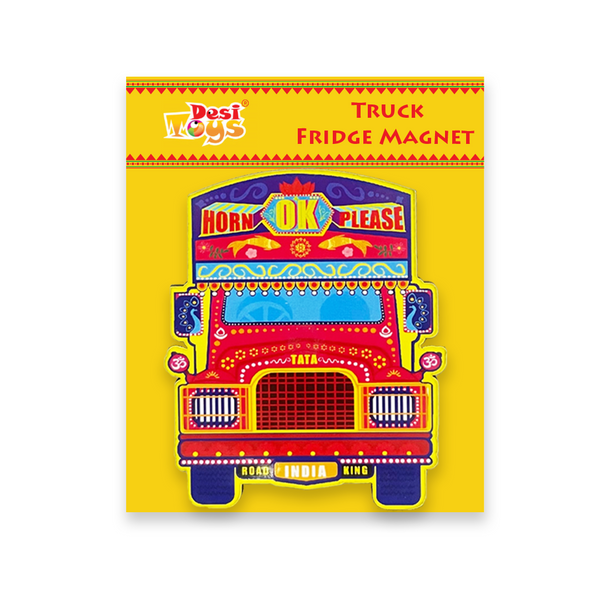 Truck Fridge Magnet |Made in MDF|3 x 2.3 inches size| Indian Inspired Design |Souvenir| Ideal for gifting