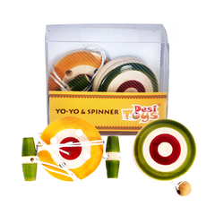 Wooden Yo-Yo & Spinner Toy for Kids pack of 2
