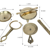 Miniature Rolling Pin Pretend Play Set | Brass Chakla Belan | Collectible