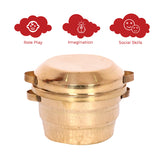 Miniature Idli Making Vessels | Brass Pretend Play Set| Collectible Pital Idli Patra