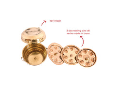 Brass Miniature Idli making vessels pretend play set, Pital  idli patra, Collectible