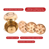 Miniature Idli Making Vessels | Brass Pretend Play Set| Collectible Pital Idli Patra