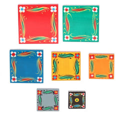 Lagori Game set for Kids /Seven  Stones / Pithu / Sitoliya - Handpainted